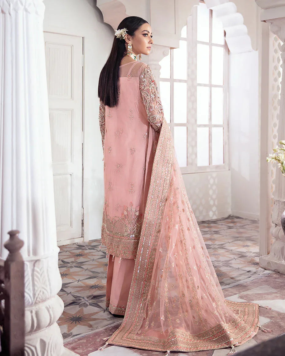 Gulaal | Wedding Formals | ARJUMAND EMBROIDERED NET 3-PIECE SUIT WS-15 - Rang-e-Khaas