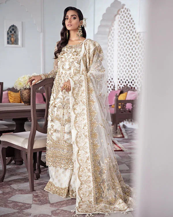 Gulaal | Wedding Formals | Shehnaz Embroidered Net 3-Piece Suit WS-11 - Rang-e-Khaas