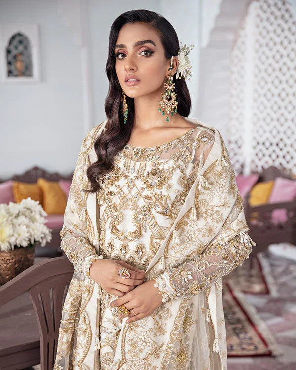 Gulaal | Wedding Formals | Shehnaz Embroidered Net 3-Piece Suit WS-11 - Rang-e-Khaas