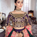 Gulaal | Wedding Formals | KEHKSHAN EMBROIDERED NET 3-PIECE SUIT WS-14