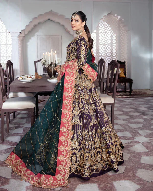 Gulaal | Wedding Formals | KEHKSHAN EMBROIDERED NET 3-PIECE SUIT WS-14 - Rang-e-Khaas