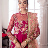Gulaal | Wedding Formals | CHAMELI EMBROIDERED NET 3-PIECE SUIT WS-10