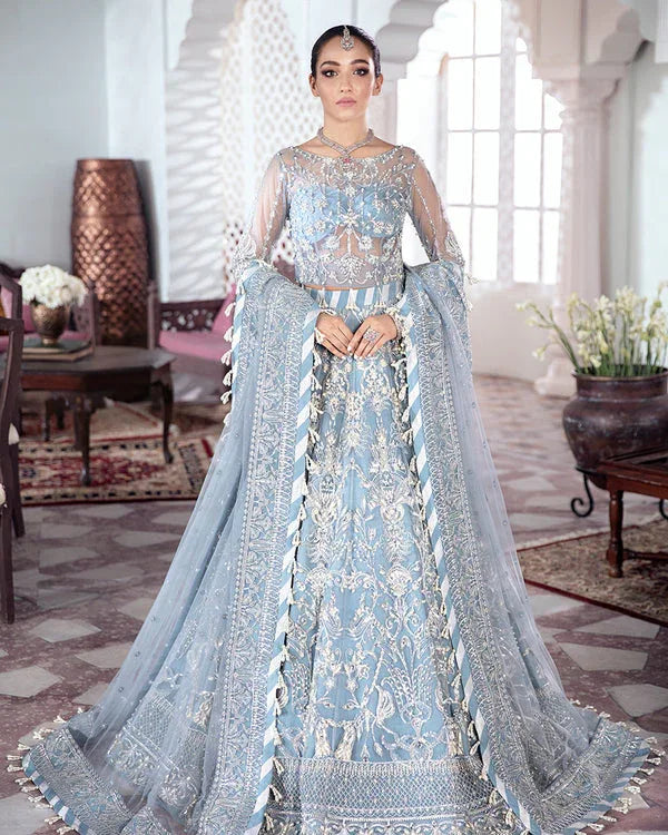 Gulaal | Wedding Formals | Mehnaaz Embroidered Net 3-Piece Suit WS-13 - Rang-e-Khaas