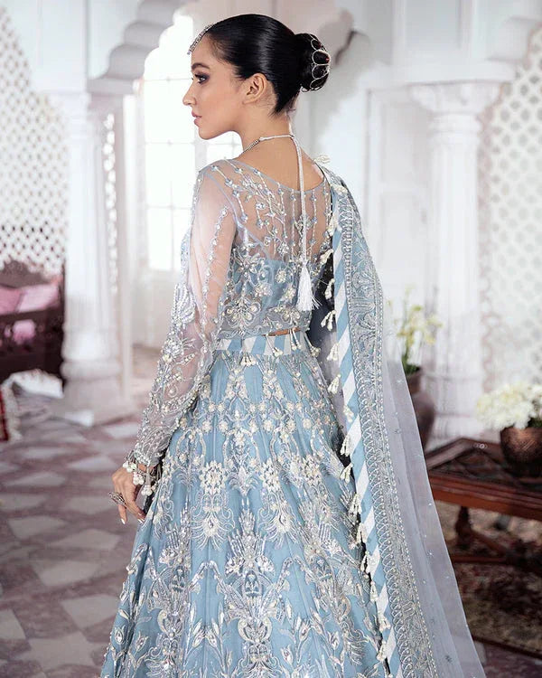 Gulaal | Wedding Formals | Mehnaaz Embroidered Net 3-Piece Suit WS-13 - Rang-e-Khaas