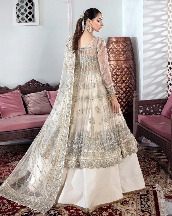 Gulaal | Wedding Formals | MEERAL EMBROIDERED NET 3-PIECE SUIT WS-22 - Rang-e-Khaas