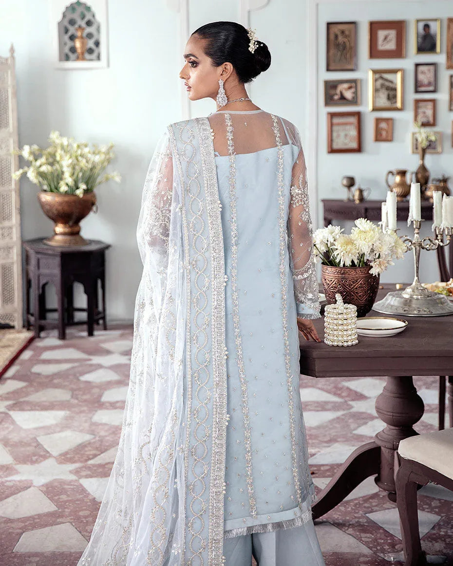 Gulaal | Wedding Formals | SAIKA EMBROIDERED NET 3-PIECE SUIT WS-20 - Rang-e-Khaas