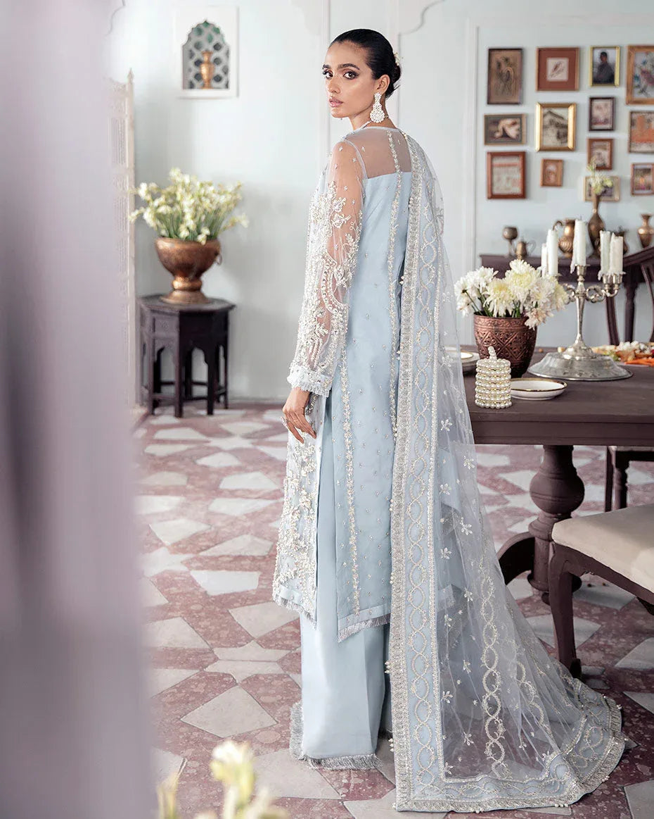Gulaal | Wedding Formals | SAIKA EMBROIDERED NET 3-PIECE SUIT WS-20 - Rang-e-Khaas