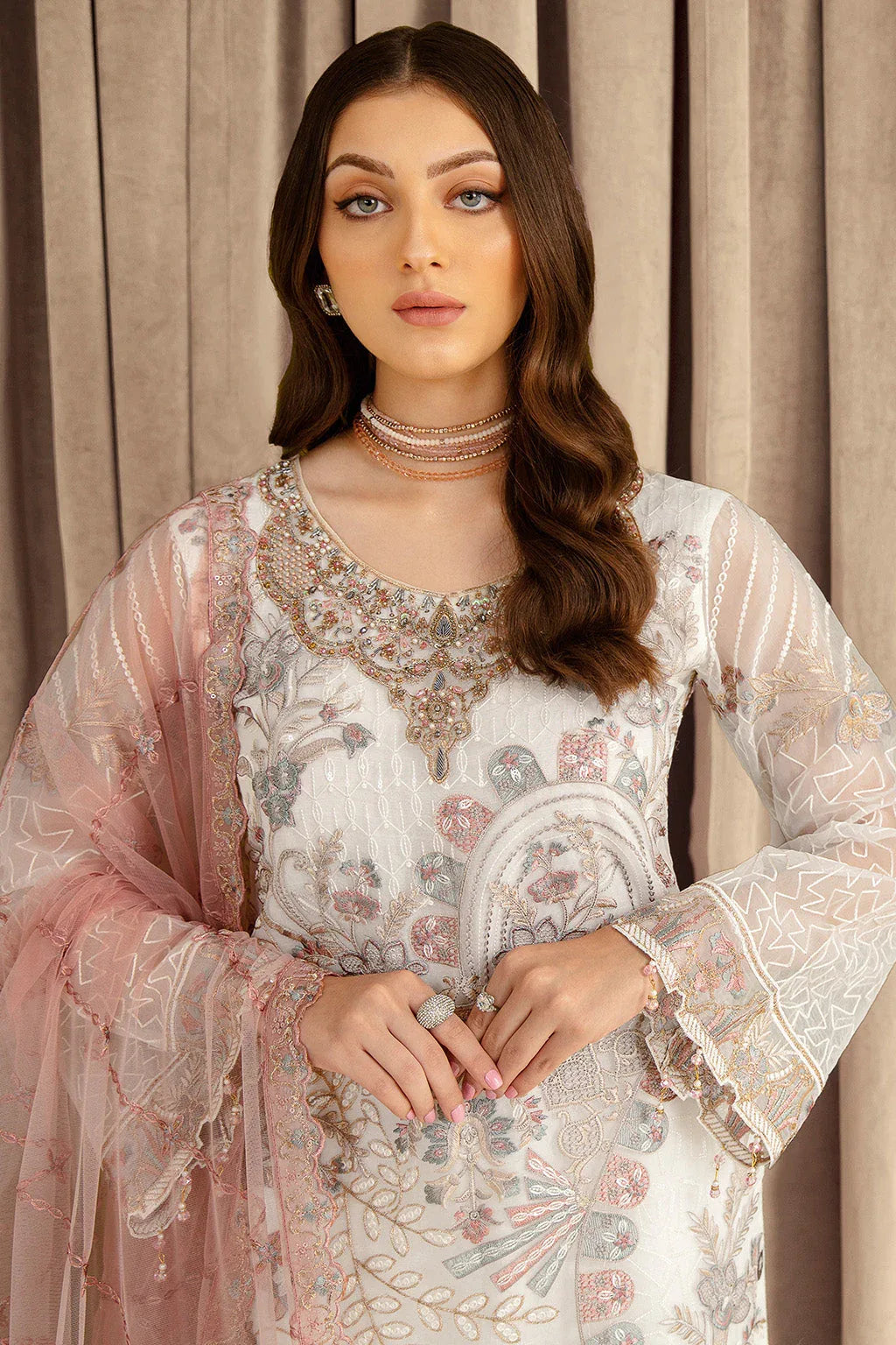 Ramsha | Minhal Organza Collection | M-707 - Rang-e-Khaas