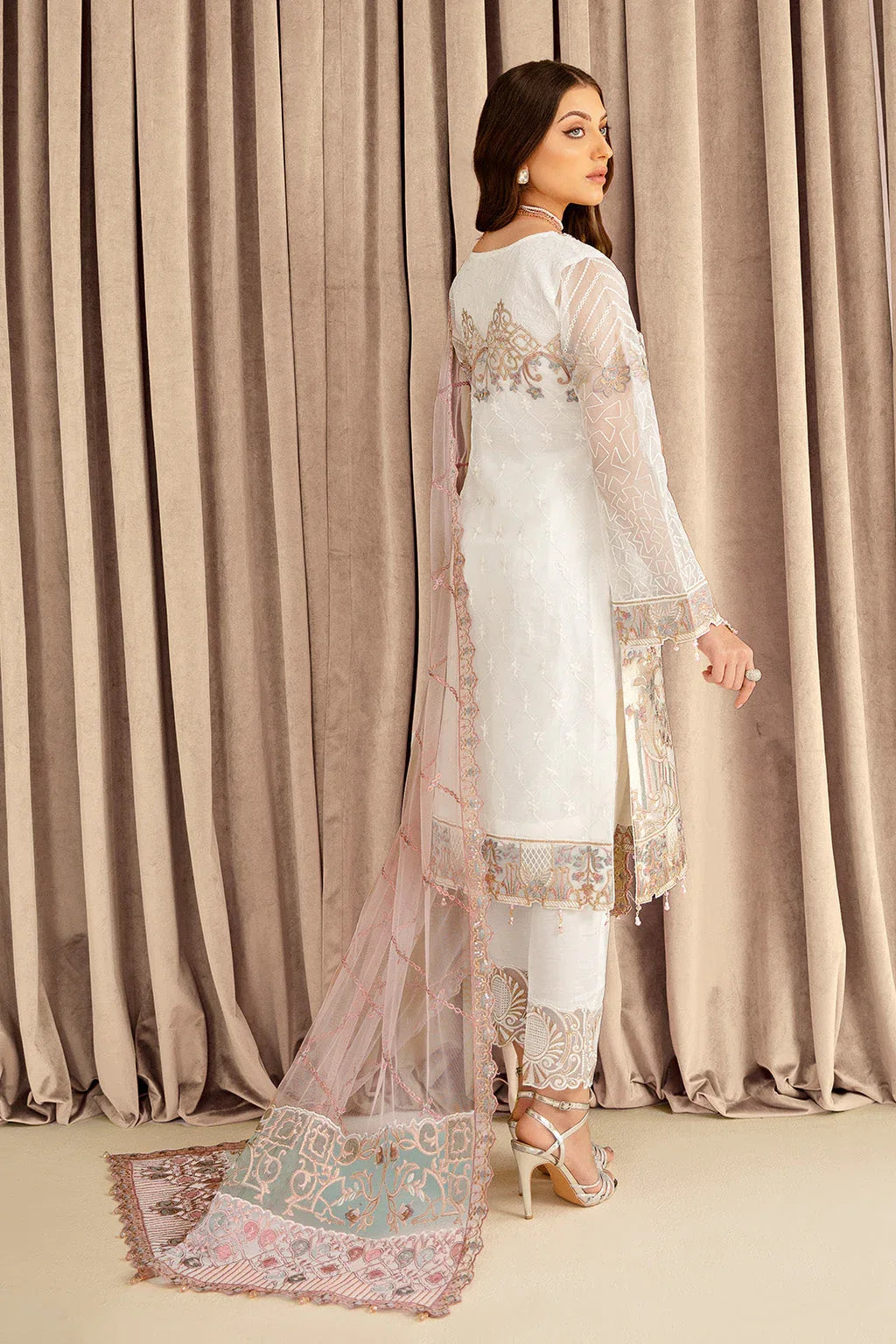 Ramsha | Minhal Organza Collection | M-707 - Rang-e-Khaas