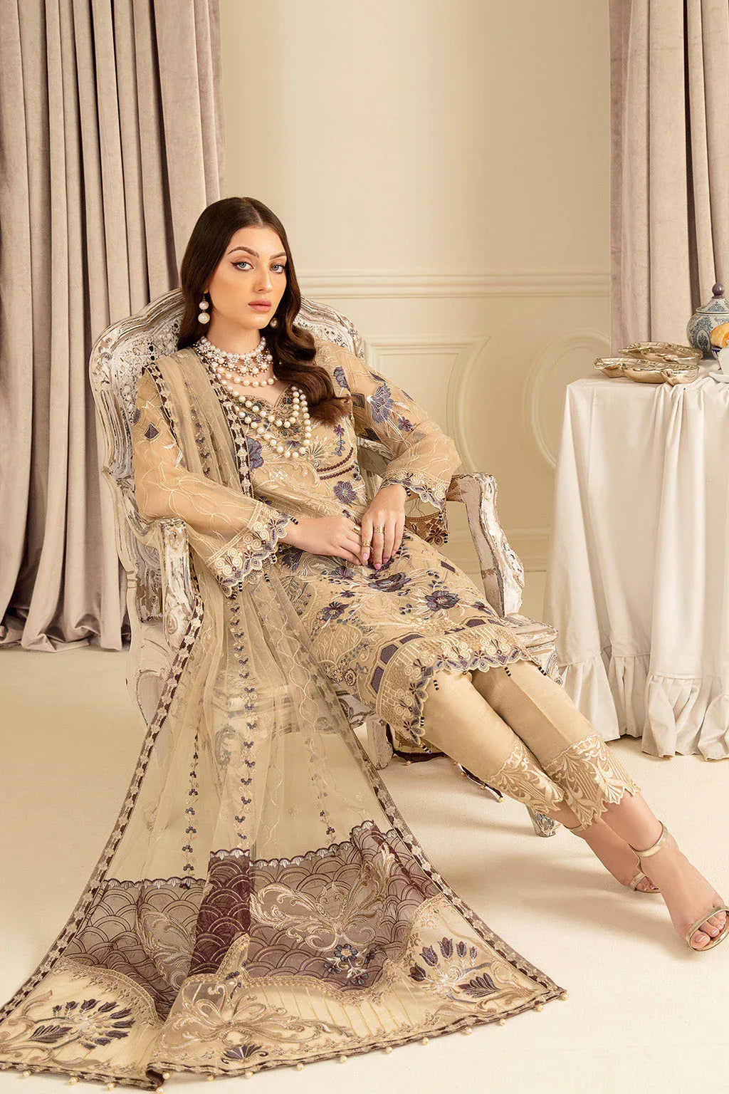 Ramsha | Minhal Organza Collection | M-702 - Rang-e-Khaas