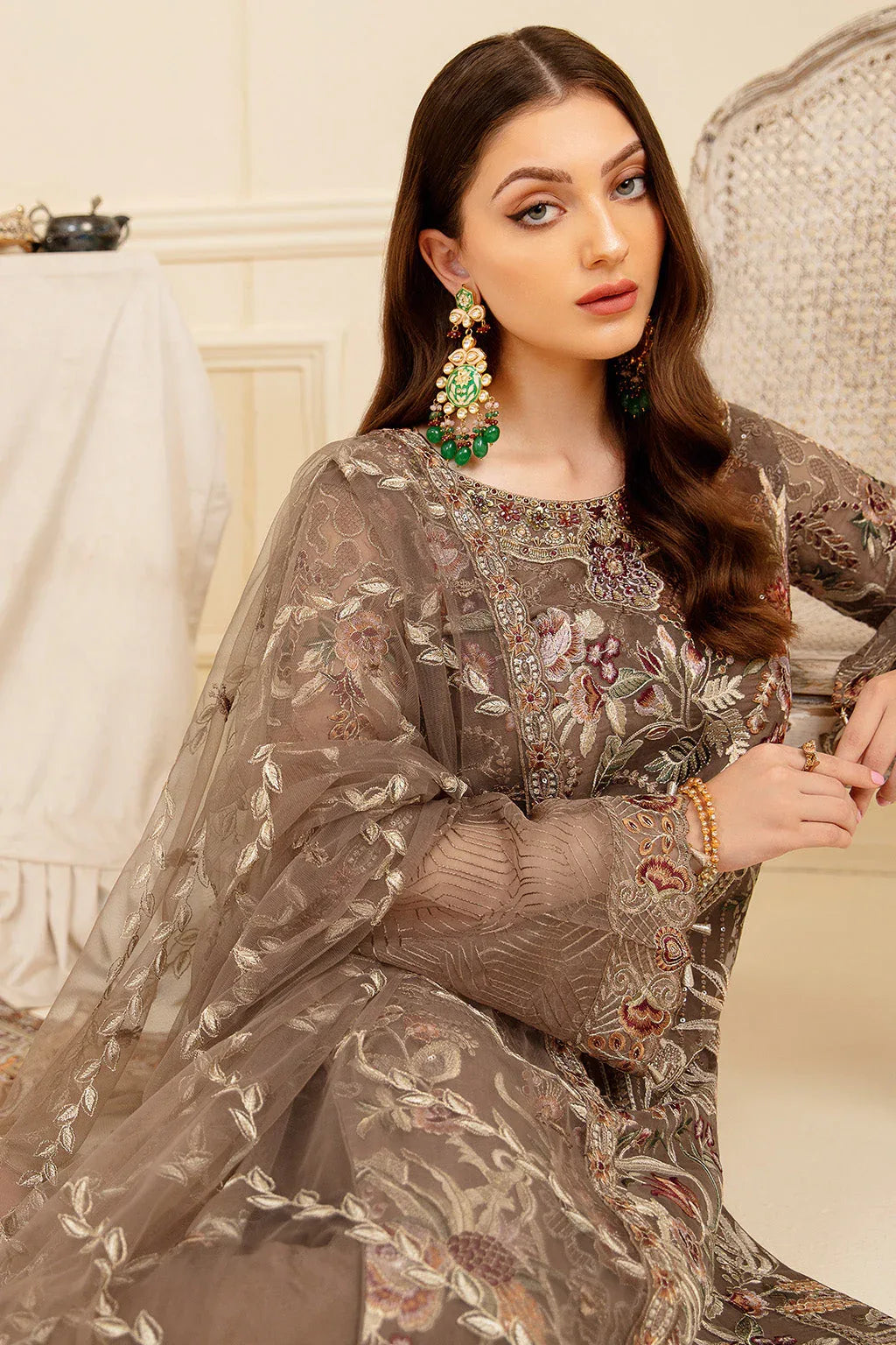 Ramsha | Minhal Organza Collection | M-710 - Rang-e-Khaas