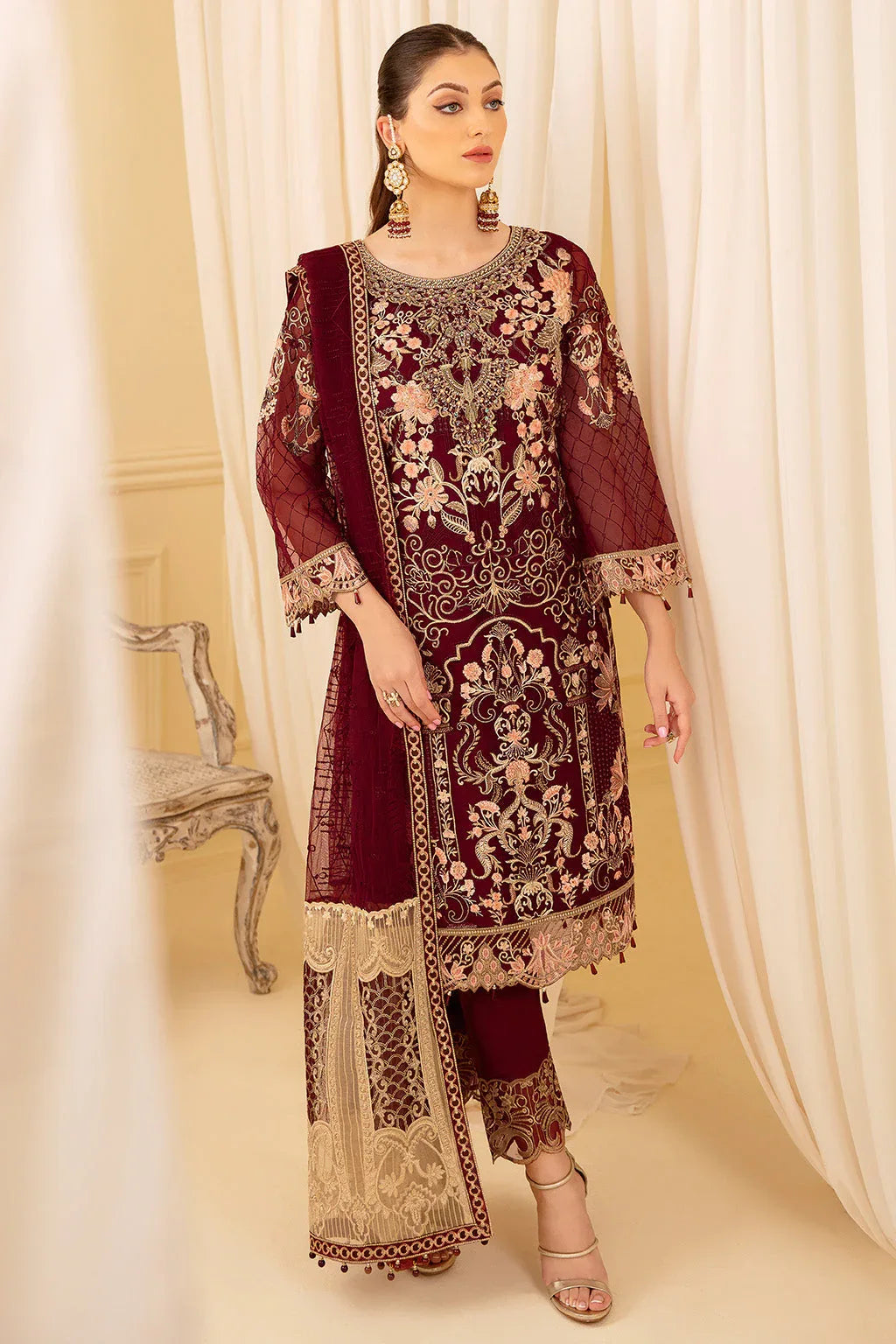 Ramsha | Minhal Organza Collection | M-706 - Rang-e-Khaas