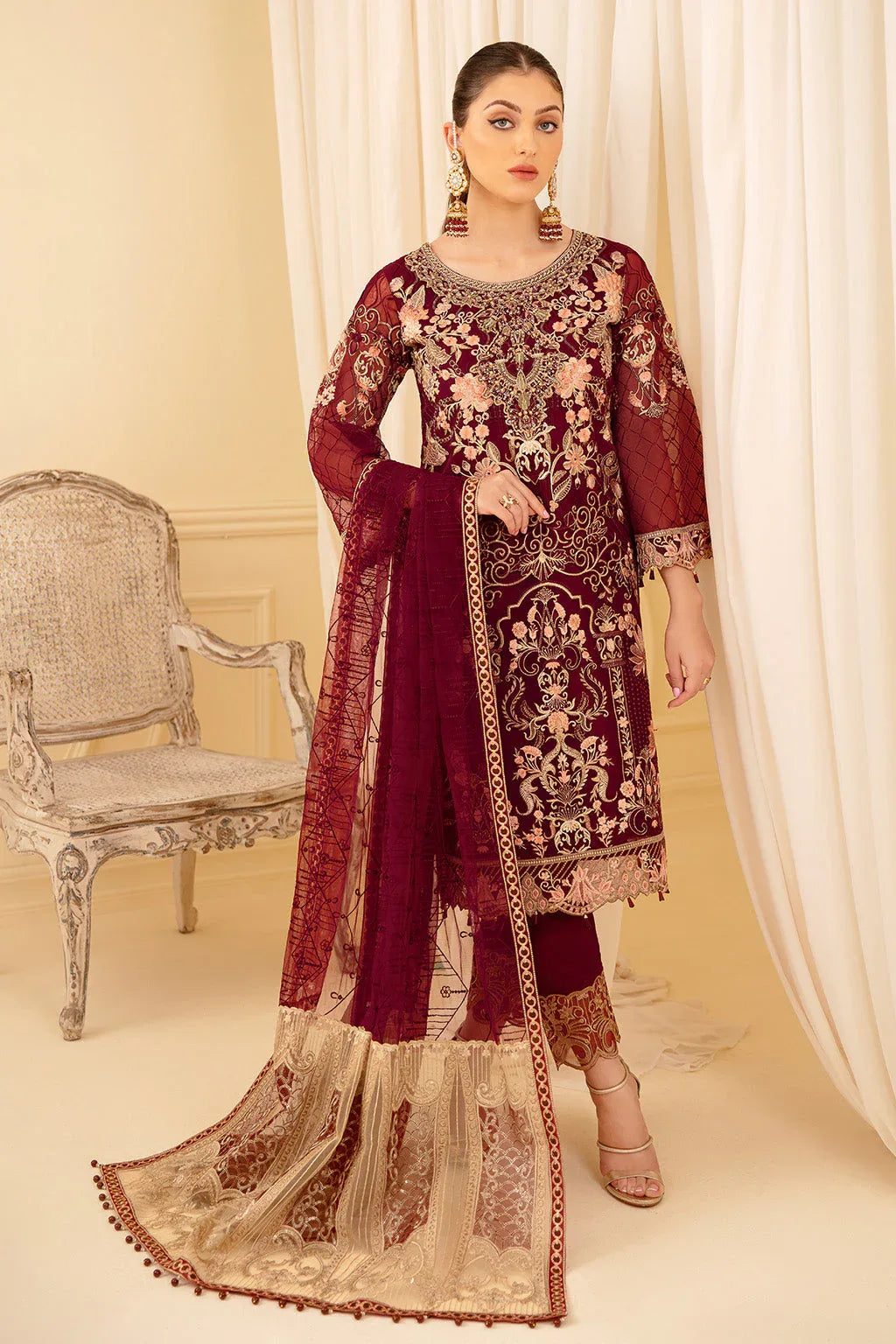 Ramsha | Minhal Organza Collection | M-706 - Rang-e-Khaas