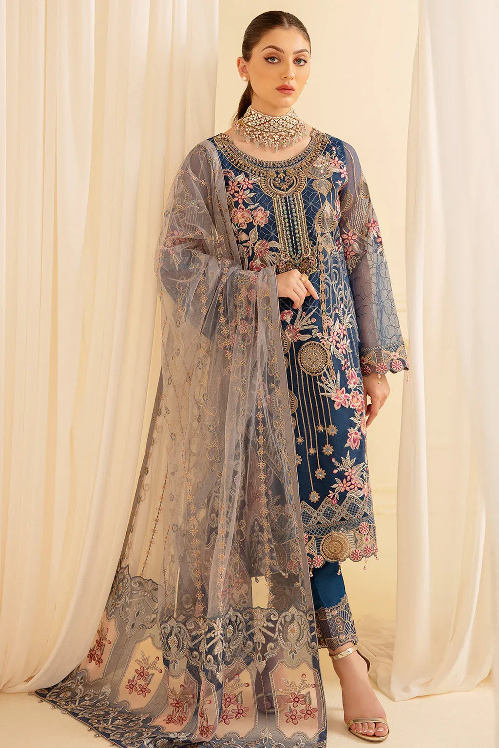 Ramsha | Minhal Organza Collection | M-701 - Rang-e-Khaas