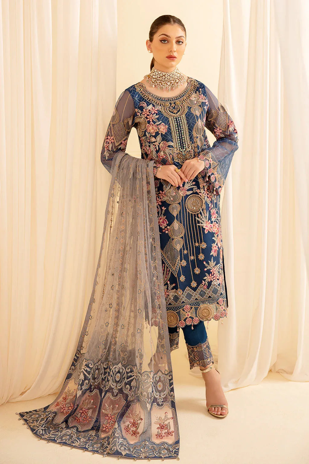 Ramsha | Minhal Organza Collection | M-701 - Rang-e-Khaas