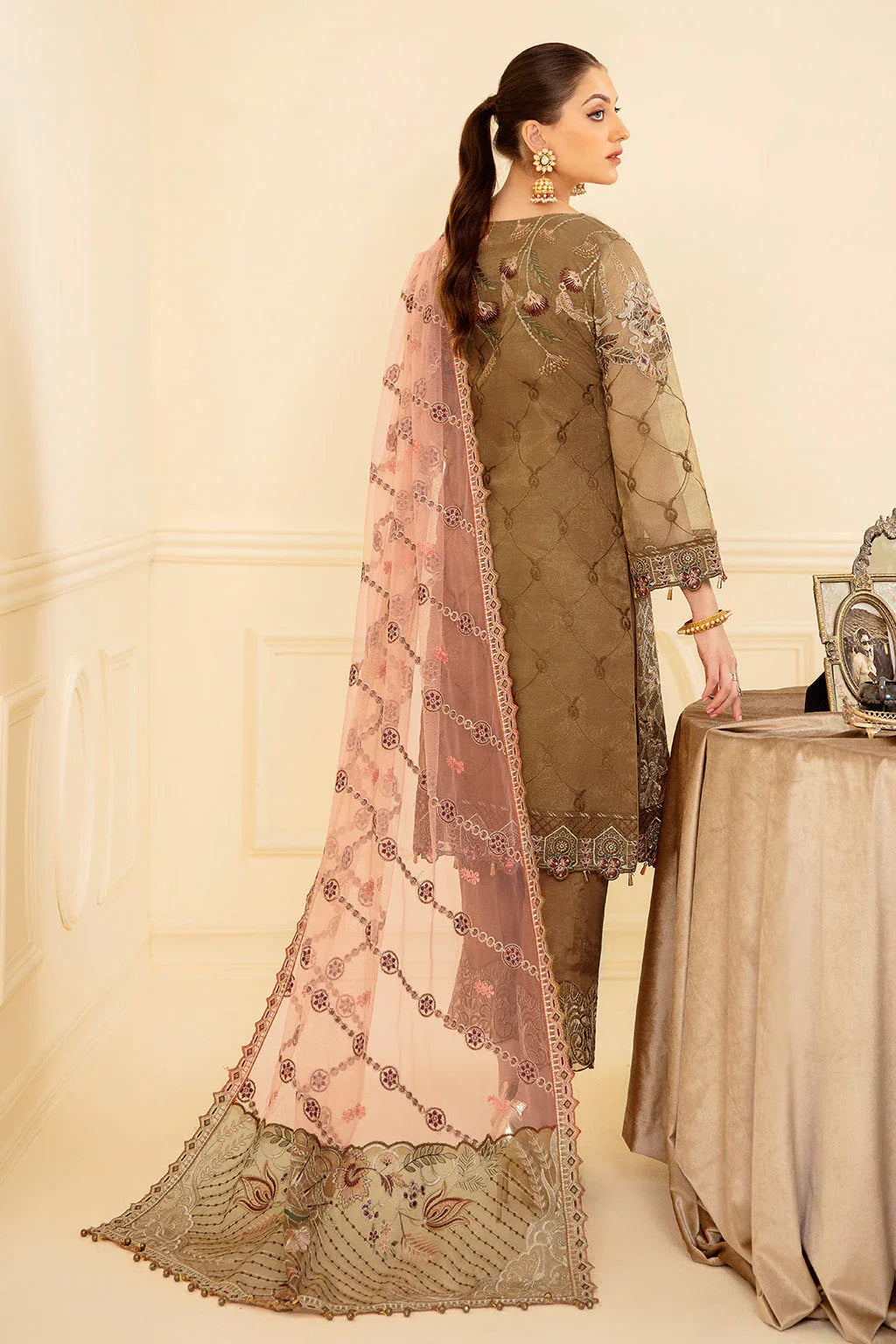 Ramsha | Minhal Organza Collection | M-705 - Rang-e-Khaas