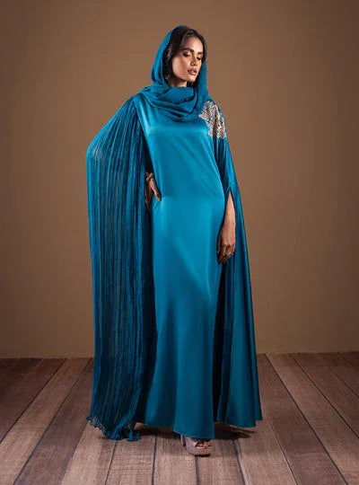 Zainab Chottani | The Kaftan Edit | Teal Waves - Rang-e-Khaas