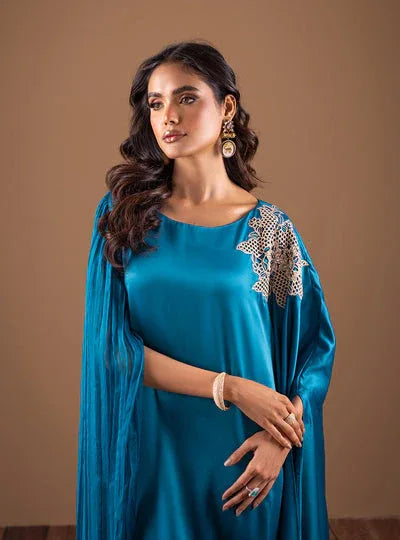 Zainab Chottani | The Kaftan Edit | Teal Waves - Rang-e-Khaas