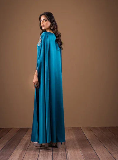 Zainab Chottani | The Kaftan Edit | Teal Waves - Rang-e-Khaas