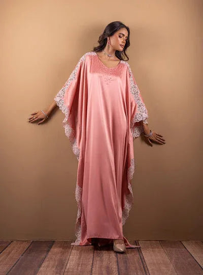 Zainab Chottani | The Kaftan Edit | Coral Blossom - Rang-e-Khaas