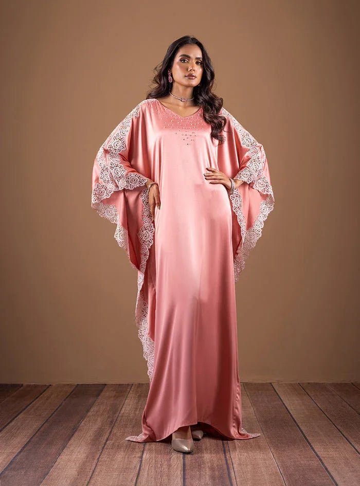 Zainab Chottani | The Kaftan Edit | Coral Blossom - Rang-e-Khaas