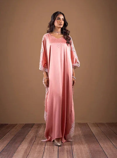 Zainab Chottani | The Kaftan Edit | Coral Blossom - Rang-e-Khaas