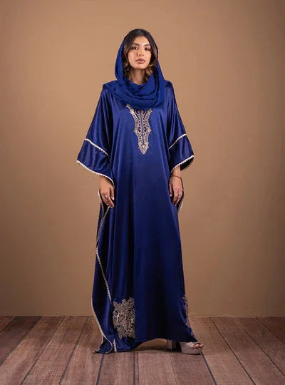 Zainab Chottani | The Kaftan Edit | Deep Blue Blossom - Rang-e-Khaas