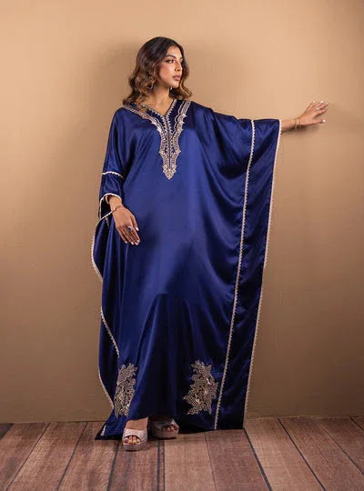 Zainab Chottani | The Kaftan Edit | Deep Blue Blossom - Rang-e-Khaas