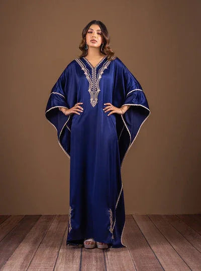 Zainab Chottani | The Kaftan Edit | Deep Blue Blossom - Rang-e-Khaas