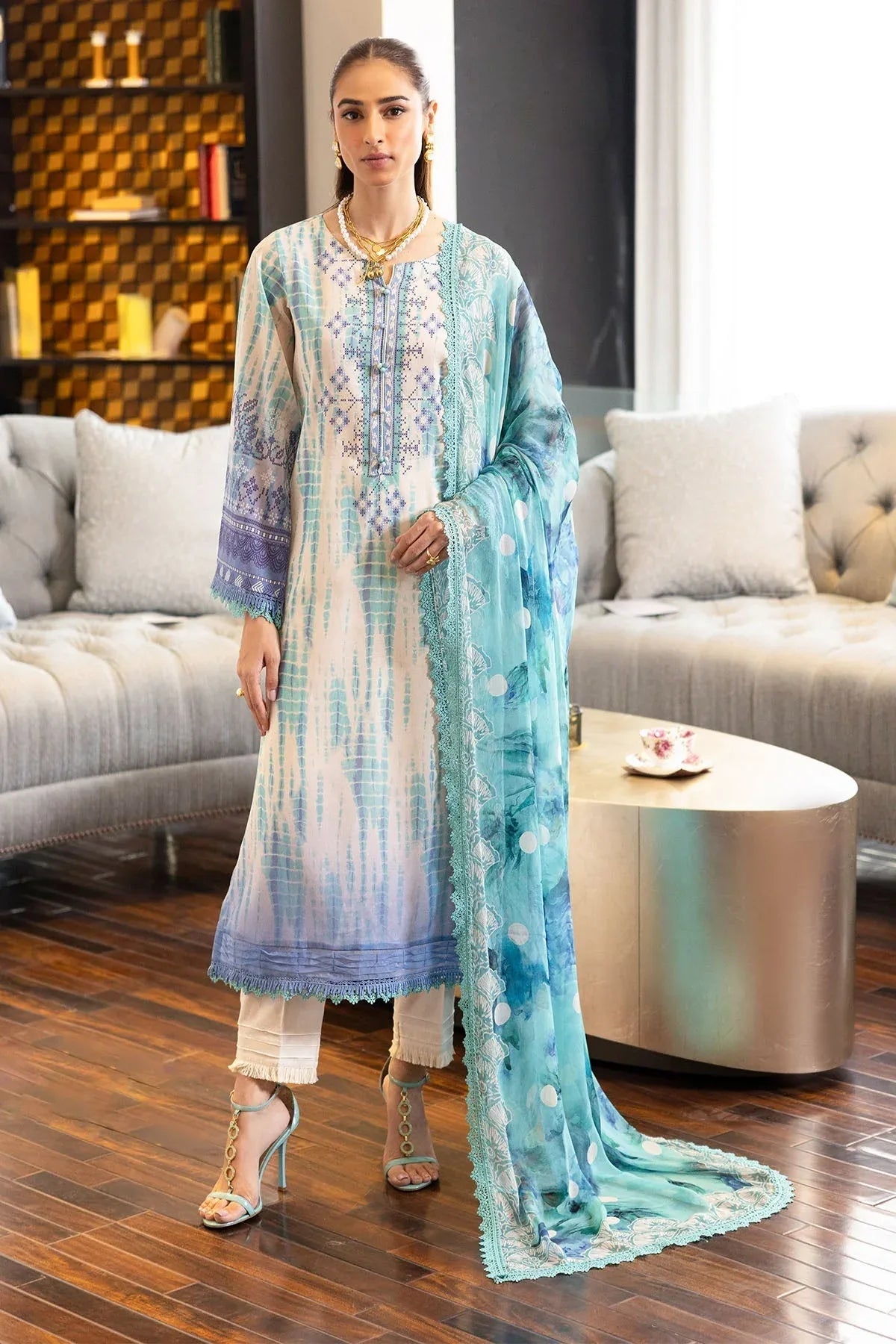 Nureh | Printed lawn 25 | SP-117 - Rang-e-Khaas