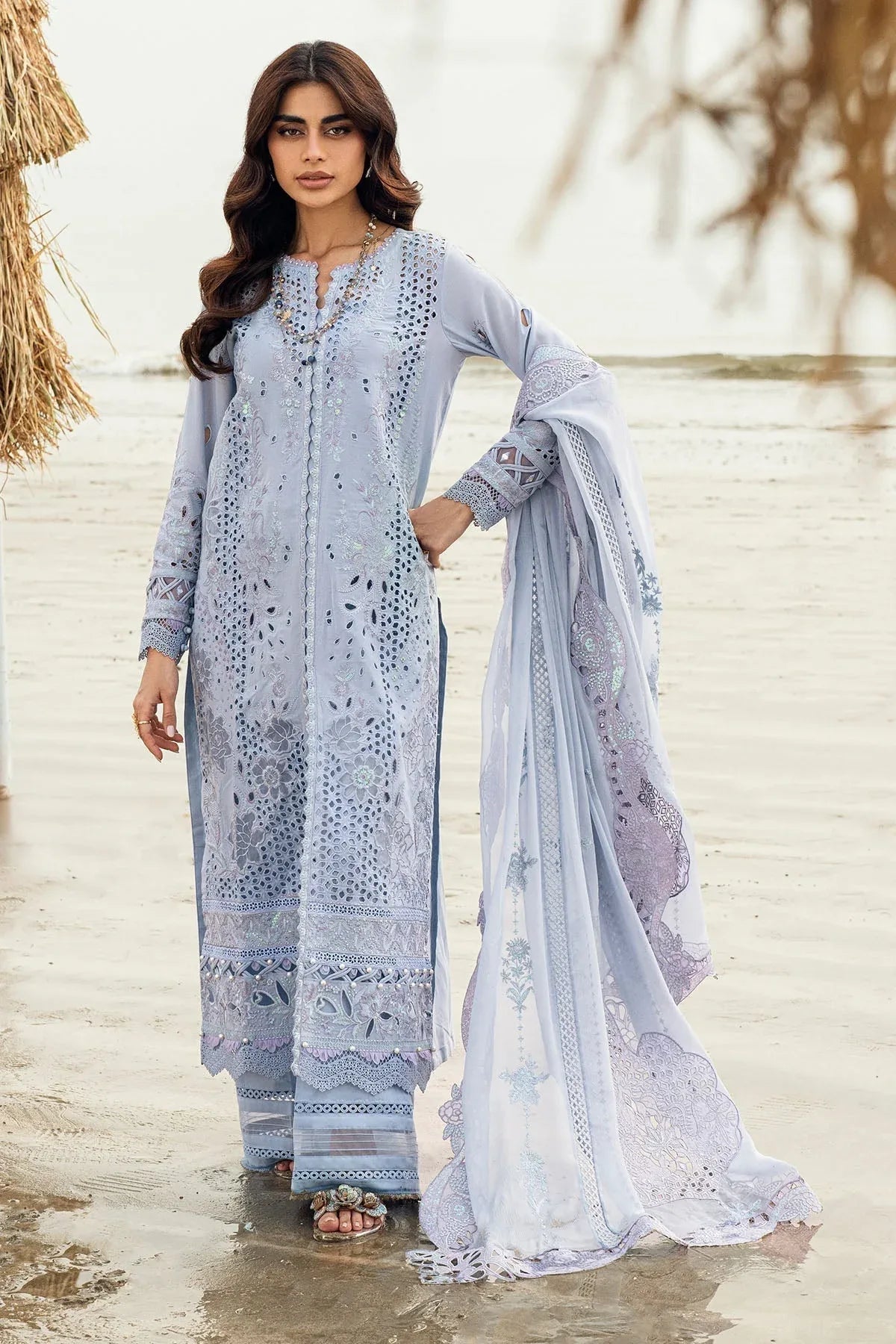 Nureh | Khuwab Luxury Lawn | NE-150 - Rang-e-Khaas
