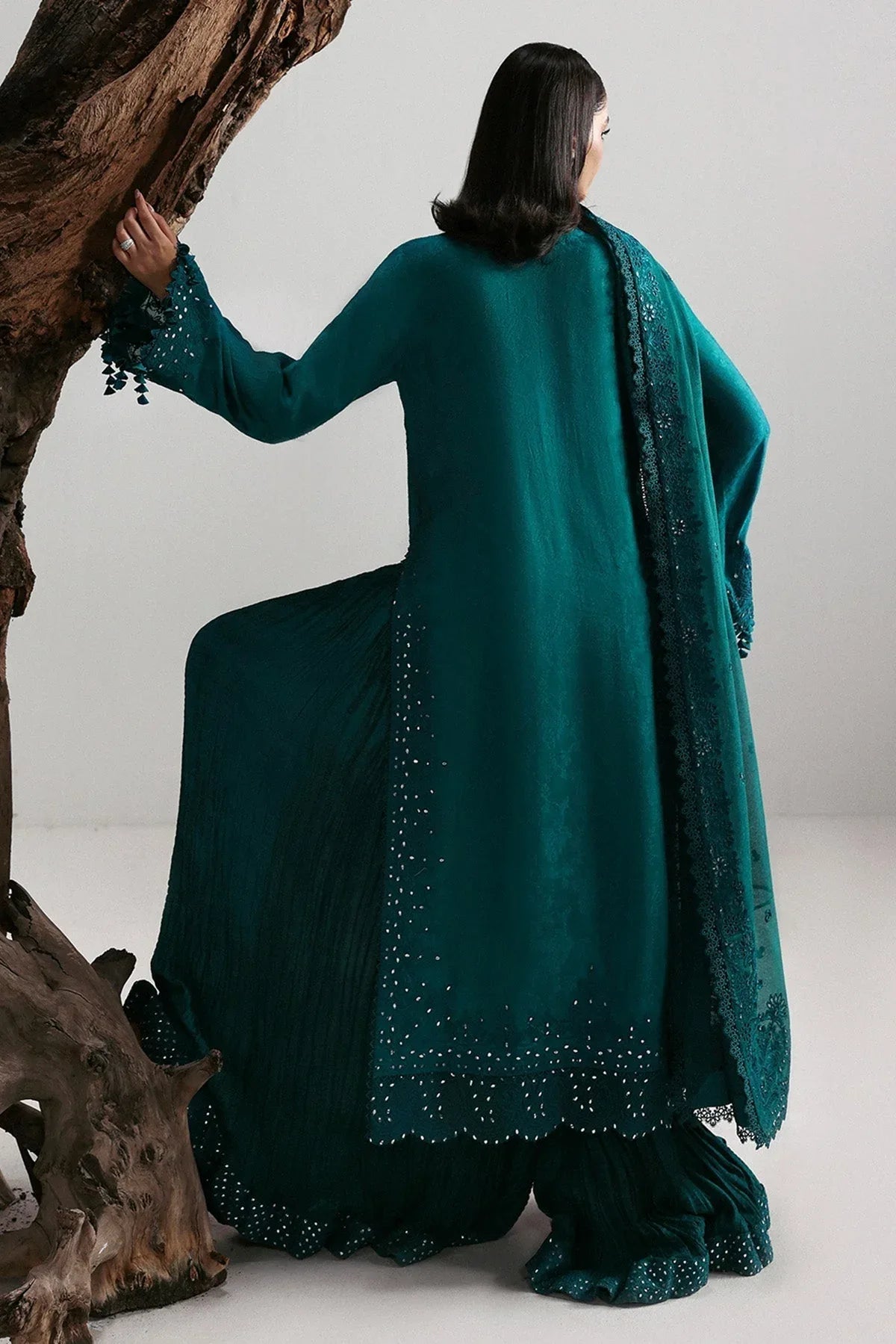 Afrozeh | Slate Ready to Wear | Valentena - Rang-e-Khaas