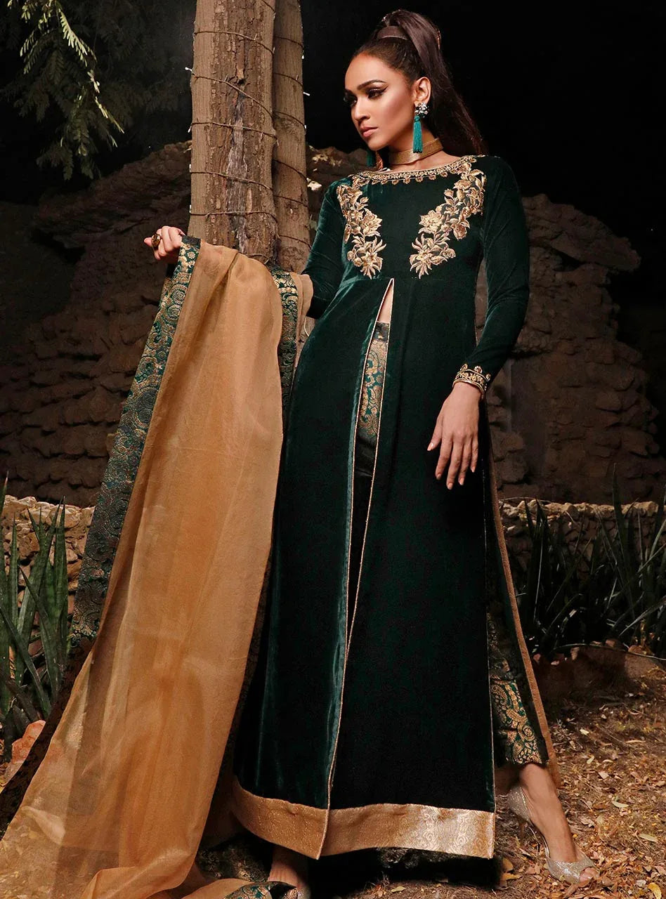 Zainab Chottani | Semi Formals | DARK MOSS TOPAZ - Rang-e-Khaas