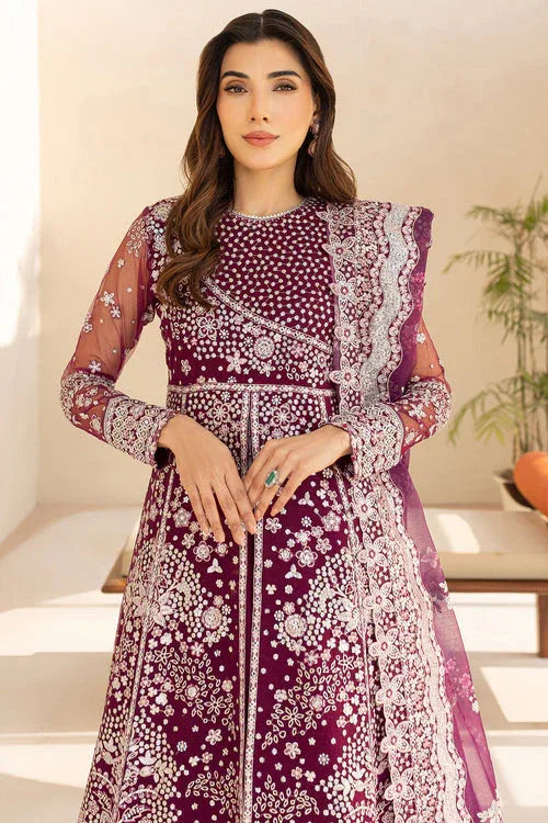 Farasha | Lu Zella Premium Formals 25 | Merlot Dust - Rang-e-Khaas
