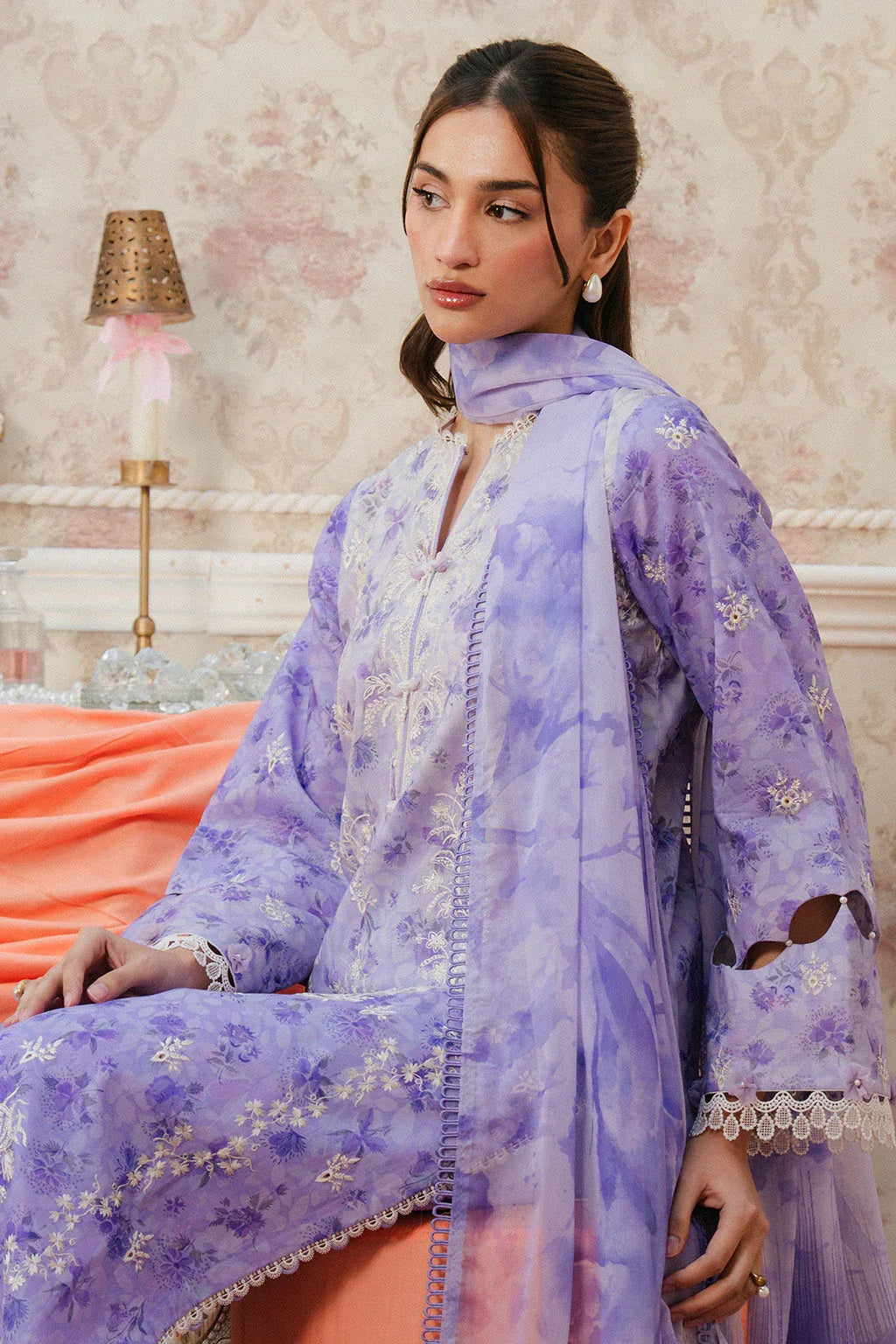 Ayzel | Armelia Printed Lawn 25 | Delilah - Rang-e-Khaas