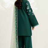 Farasha | Thread Lines Embroidered | Turquoise Bliss