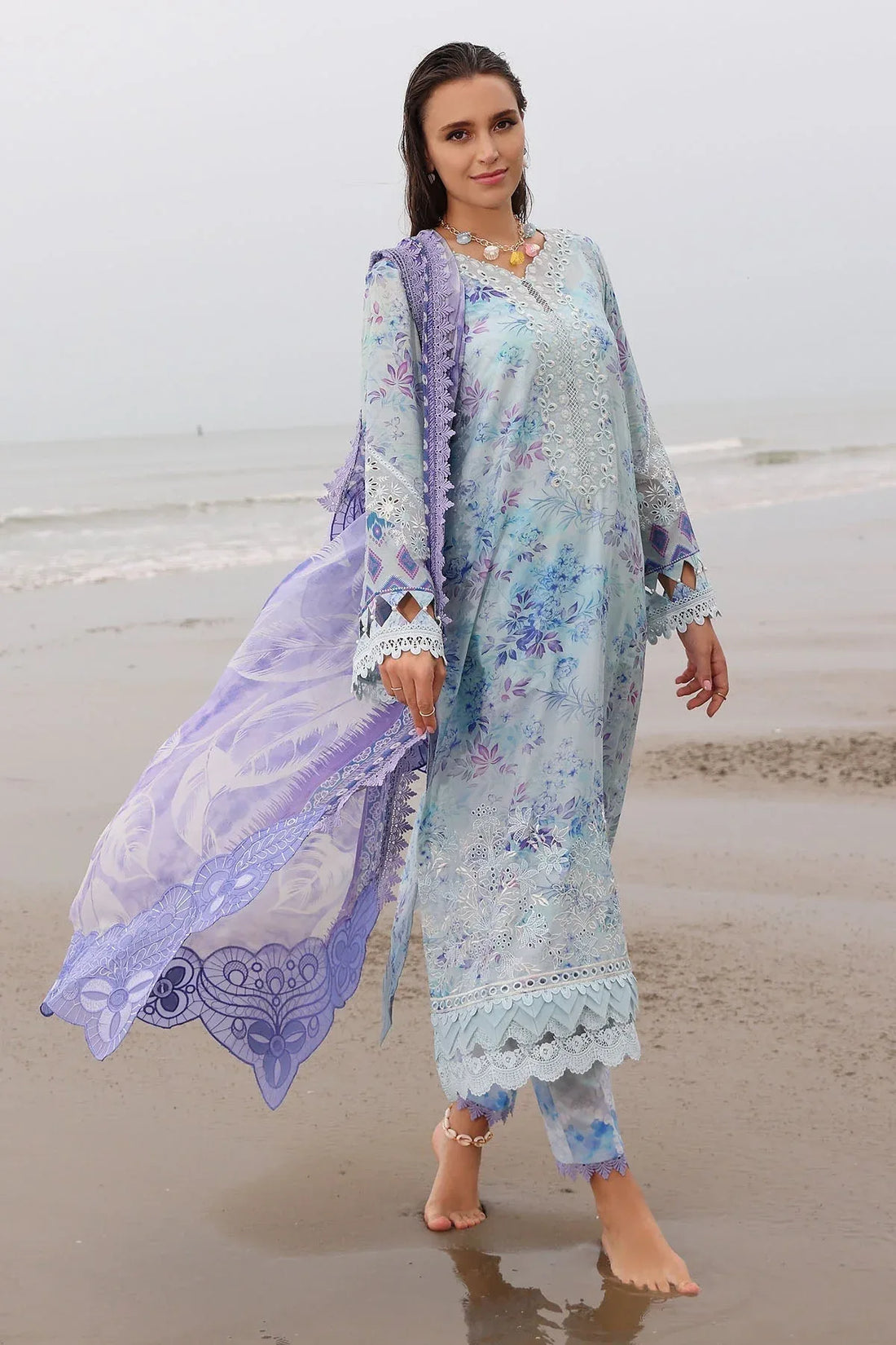Nureh | Gardenia Embroidered Lawn 25 | NSG-176 - Rang-e-Khaas
