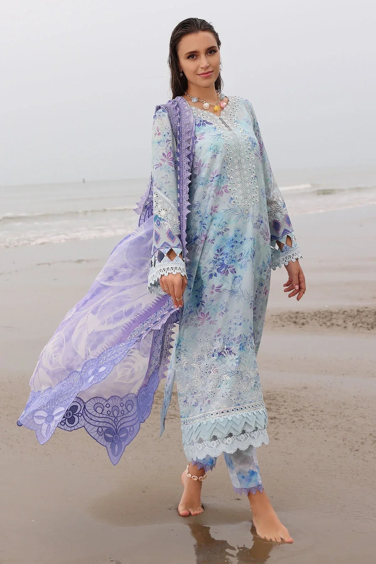 Nureh | Gardenia Embroidered Lawn 25 | NSG-176 - Rang-e-Khaas