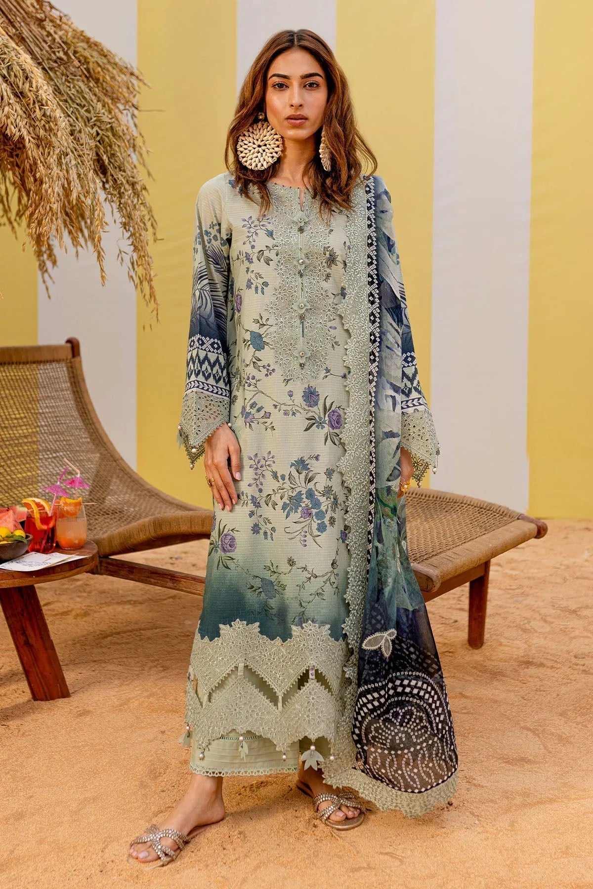 Nureh | Gardenia Lawn 25 | NSG-183 - Rang-e-Khaas