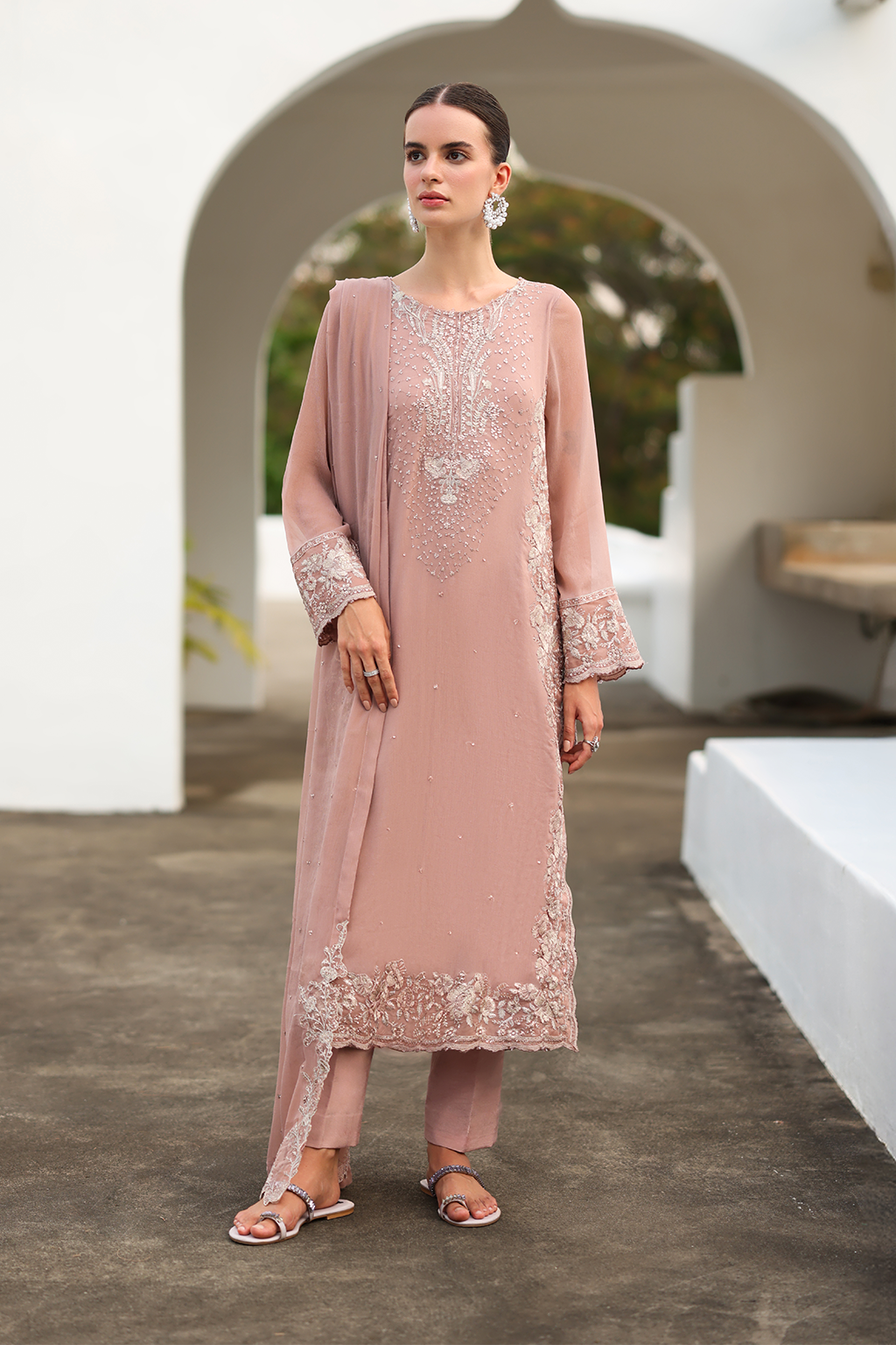 Iznik CC-69 Embroidered Chiffon