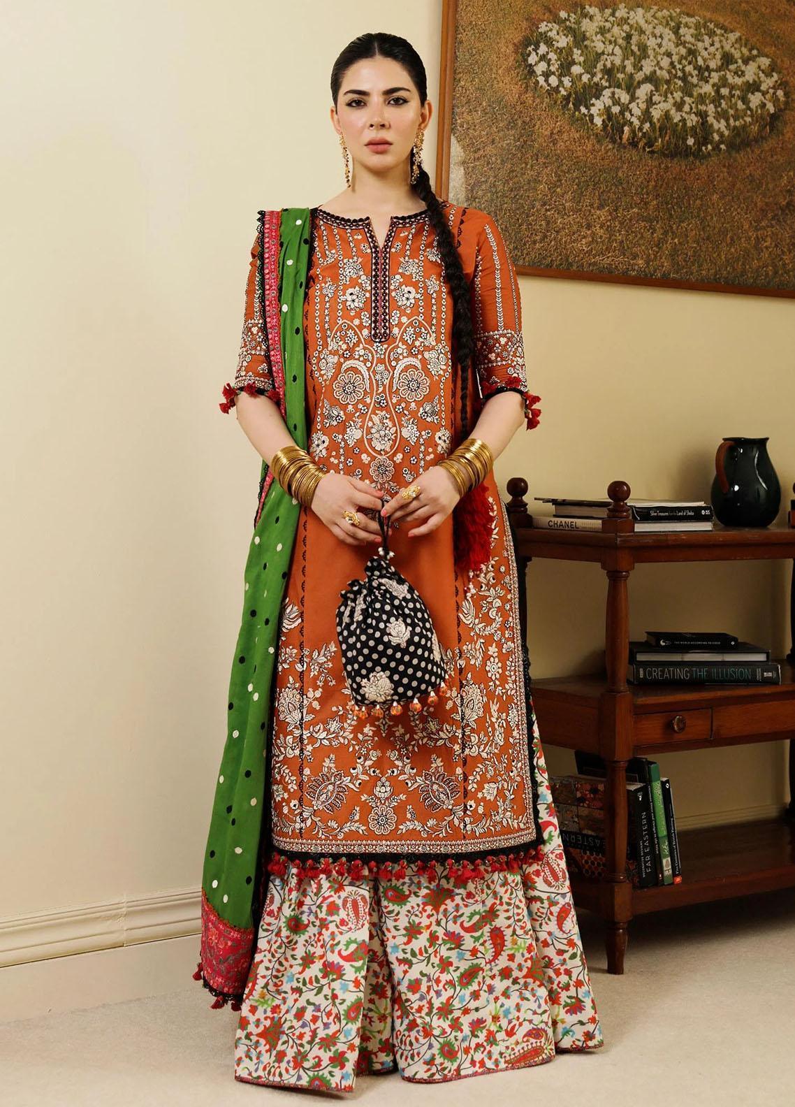 Hussain Rehar | Embroidered Lawn | STAR DUST - Rang-e-Khaas