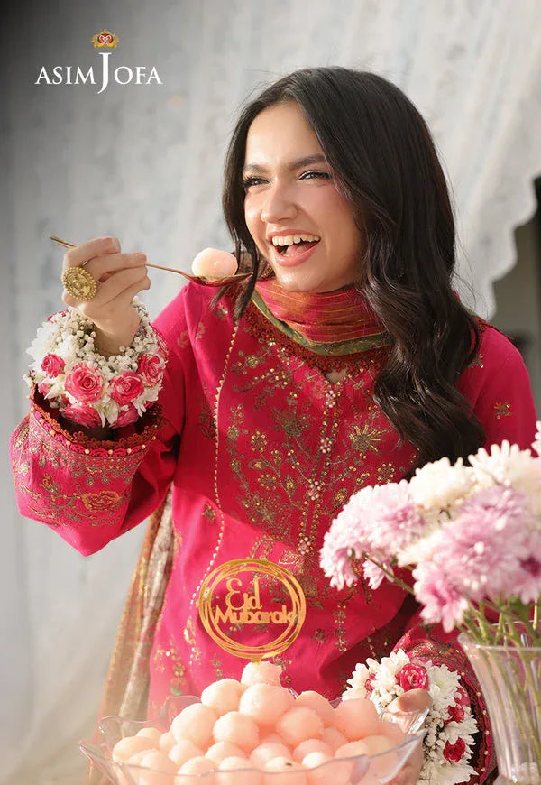 Asim Jofa | Summer Rhapsody | AJUBU-06 Embroidered Jacquard - Rang-e-Khaas