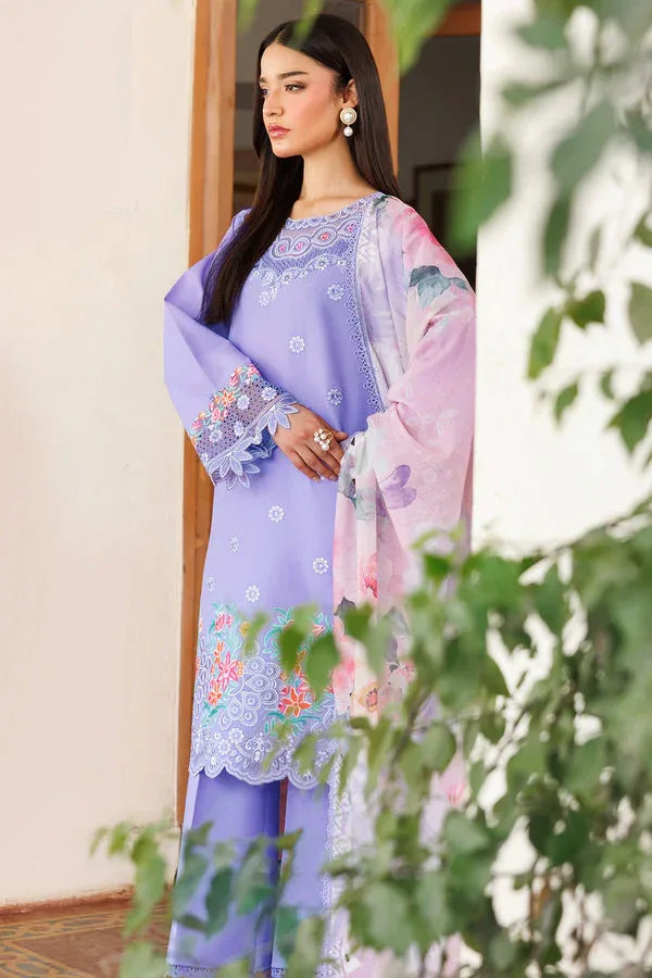 Farasha | Summer Weaves Embroidered Lawn | Lavender Dew - Rang-e-Khaas
