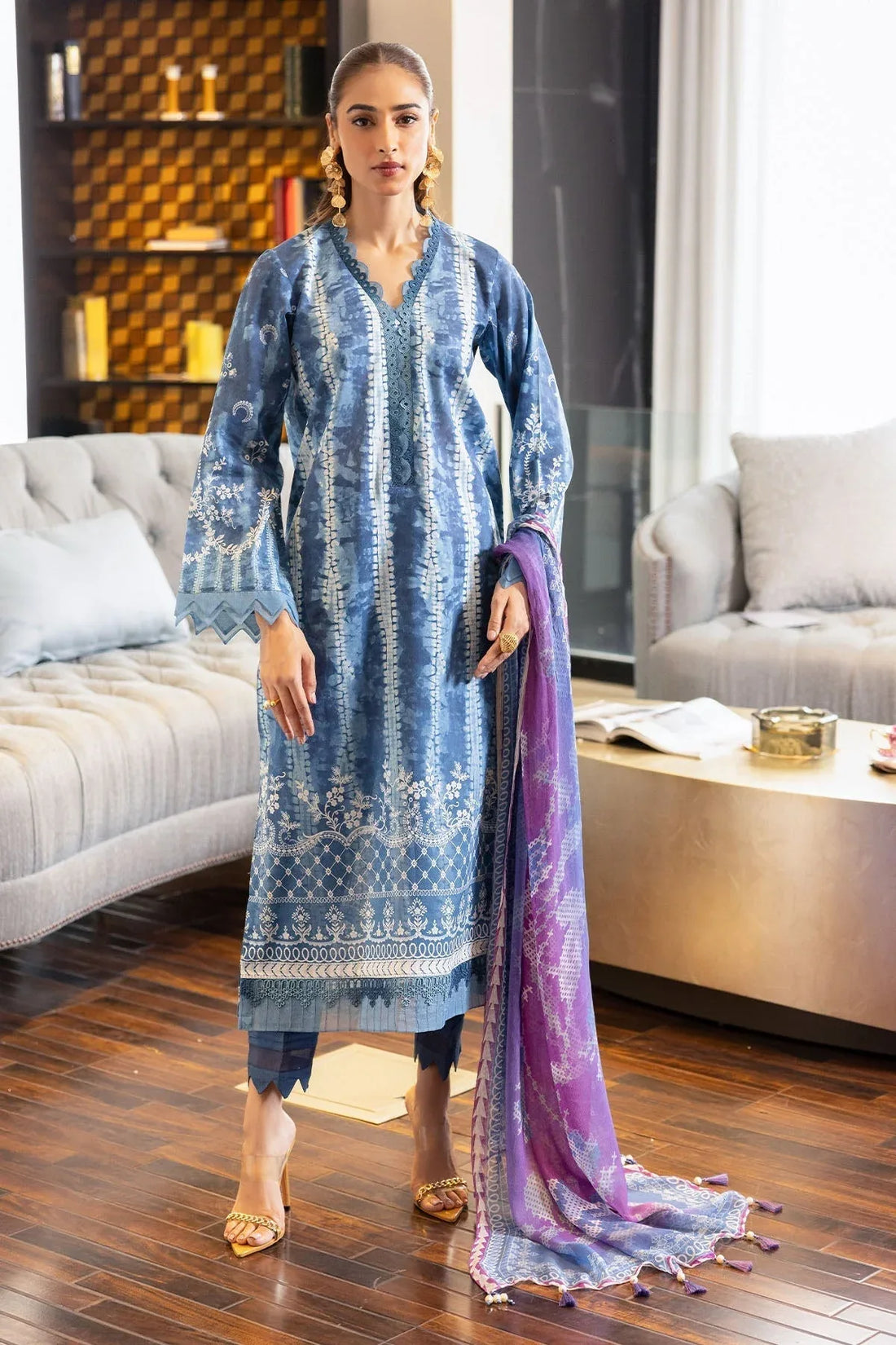 Nureh | Printed lawn 25 | SP-119 - Rang-e-Khaas