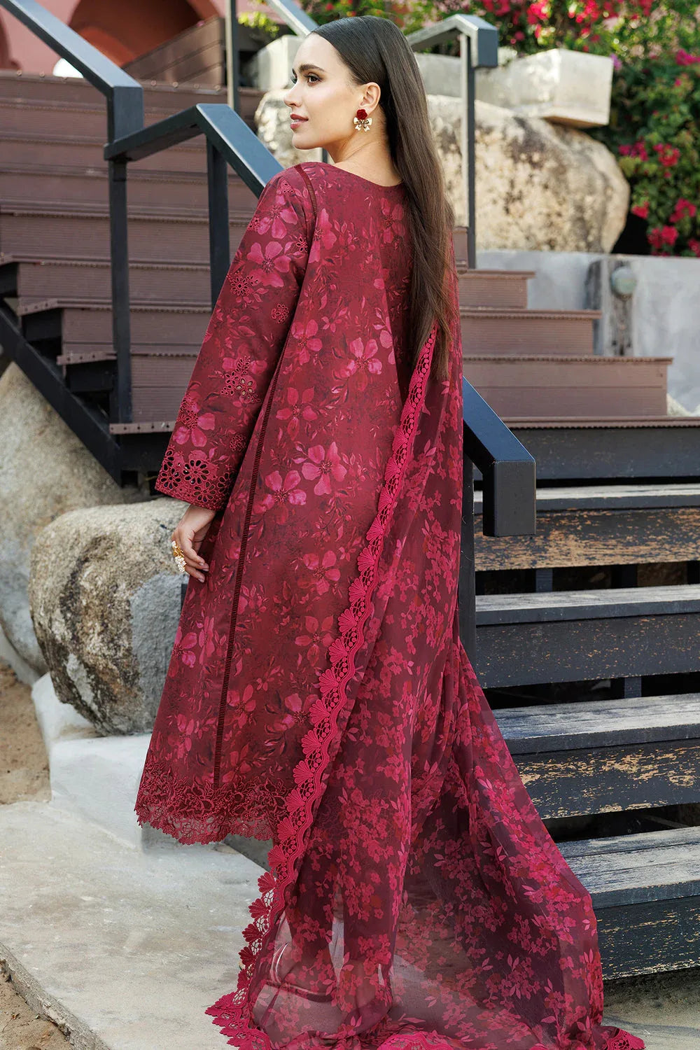 Farasha | Printed Essentials | Merlot Muse - Rang-e-Khaas