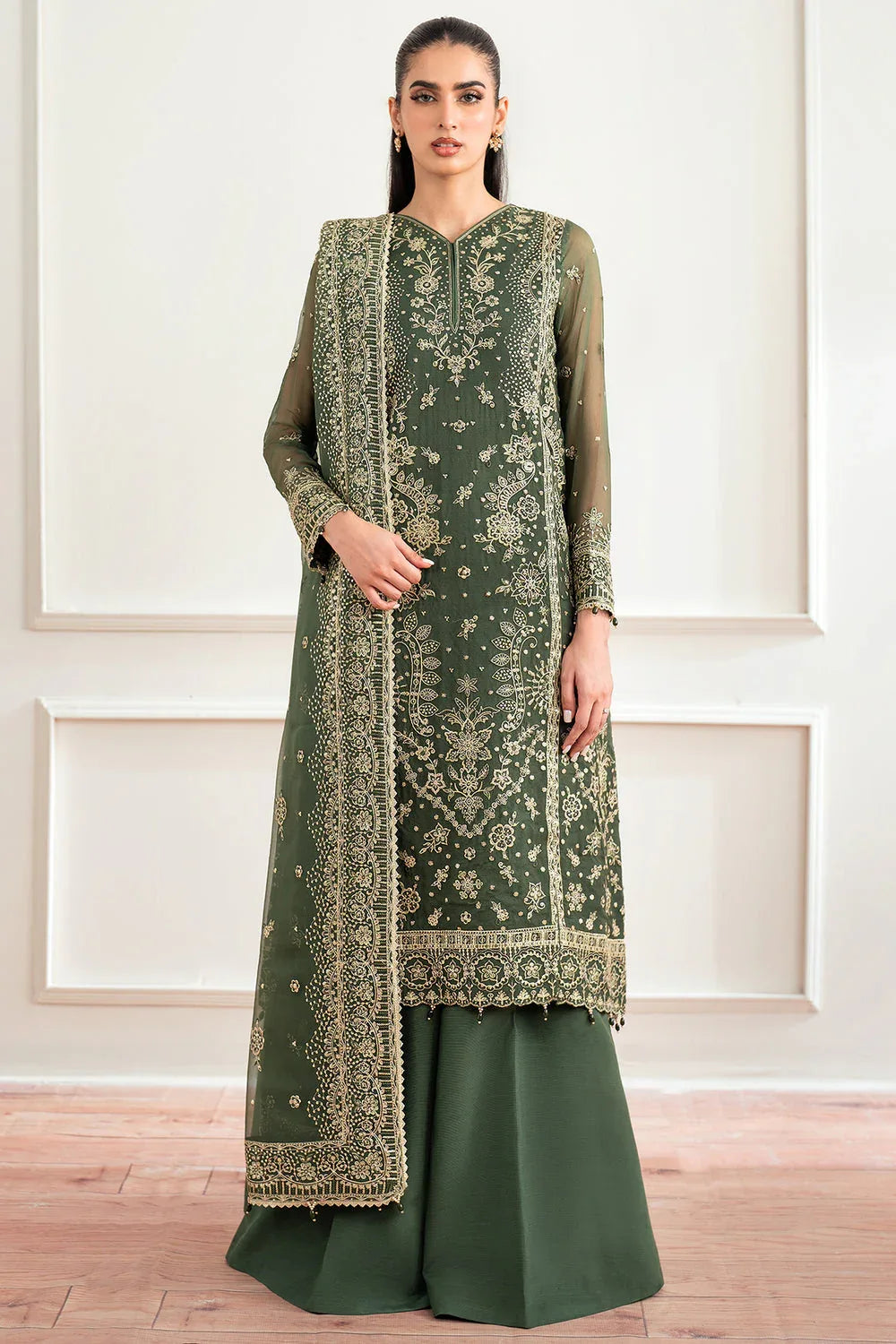 Farasha | Essence Formals 25 | Muted Moss - Rang-e-Khaas