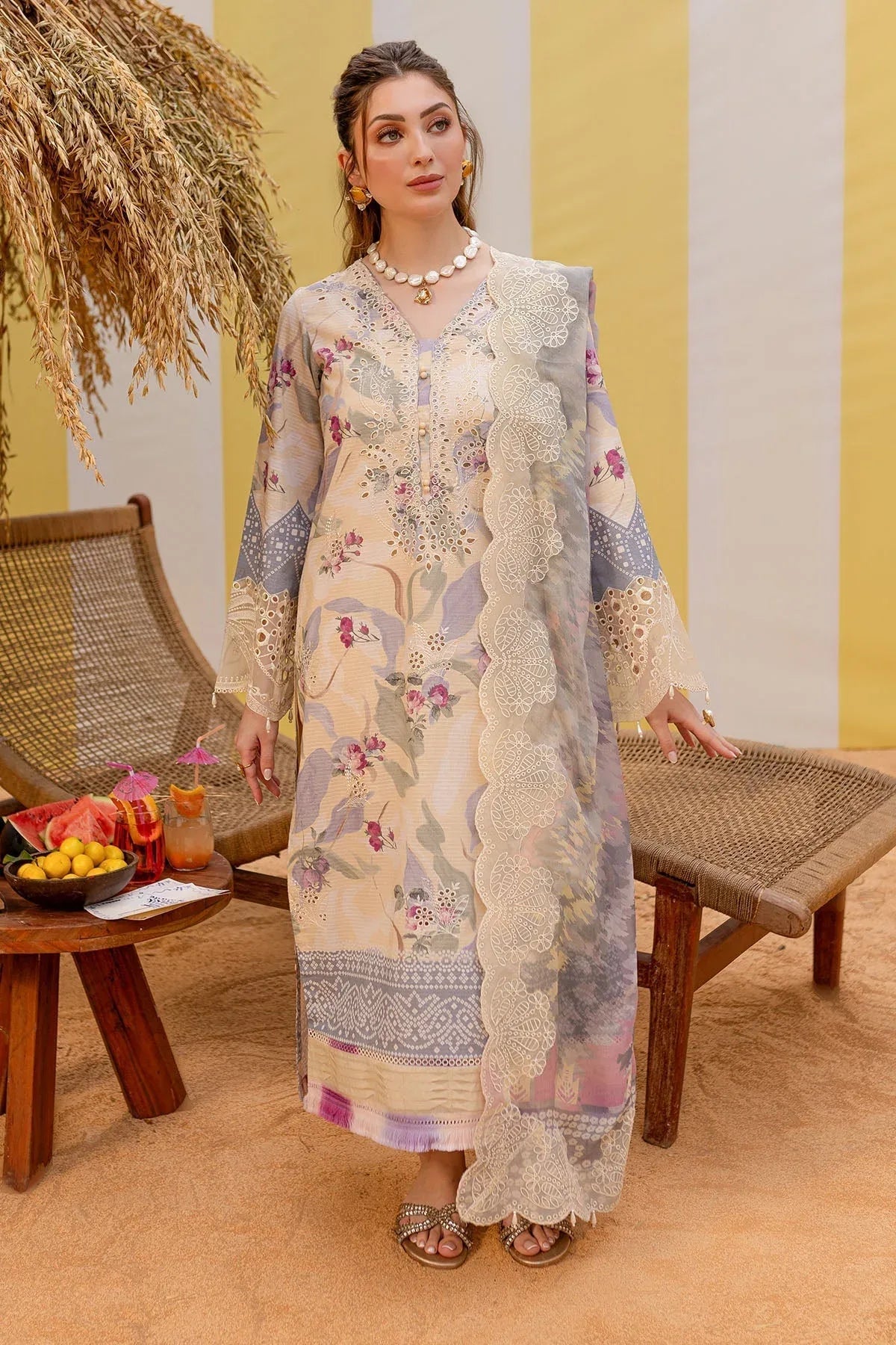 Nureh | Gardenia Lawn 25 | NSG-177 - Rang-e-Khaas