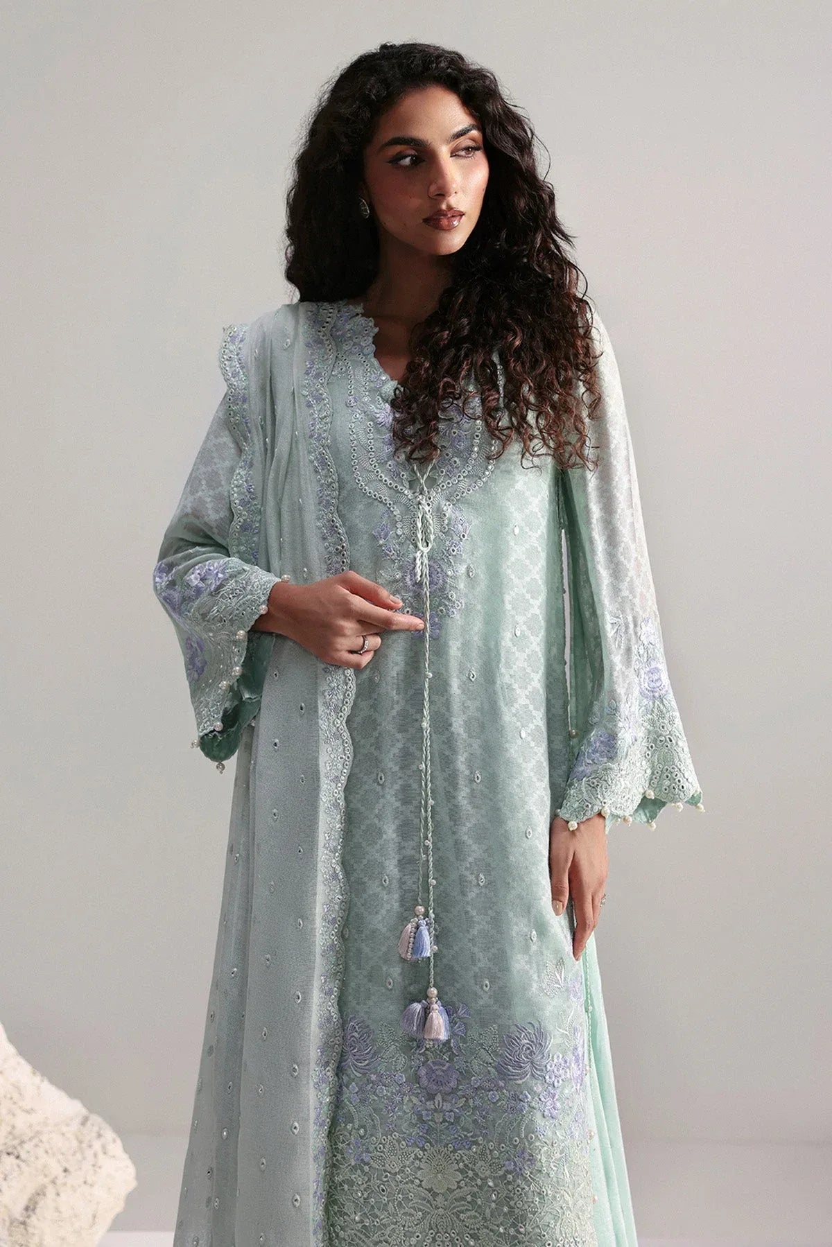 Afrozeh | Slate Ready to Wear | Elysia - Rang-e-Khaas