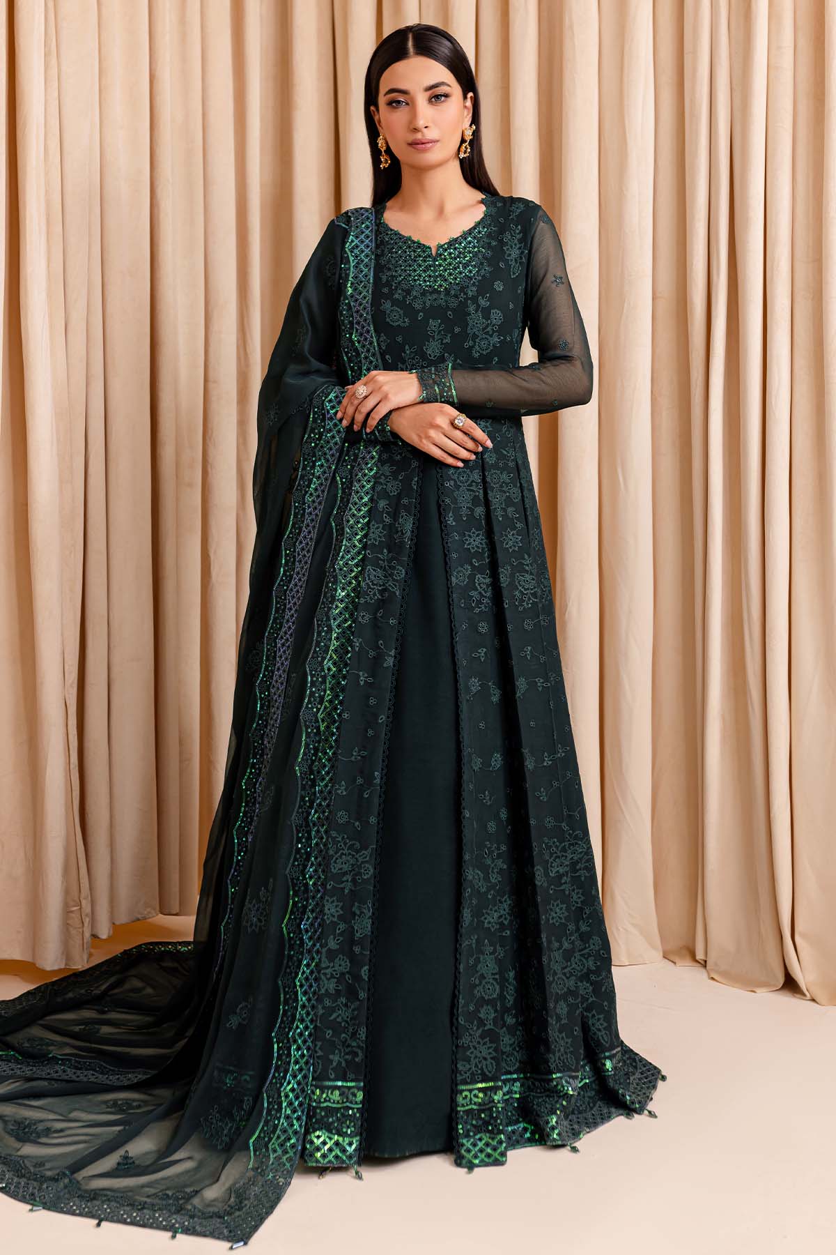 Farasha | Lumiere Formals | ENCHANTED SAGE - Rang-e-Khaas