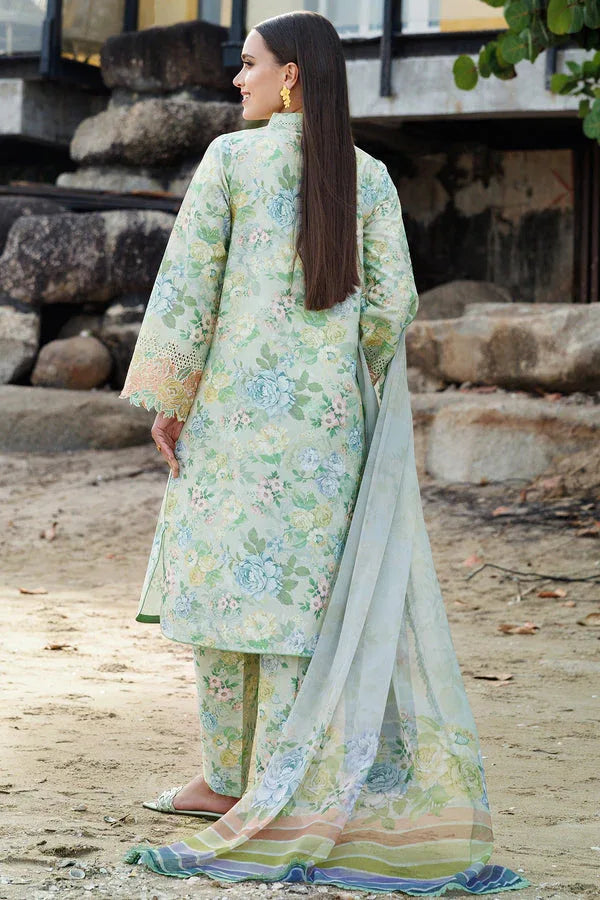 Farasha | Printed Essentials | Mint Bloom - Rang-e-Khaas